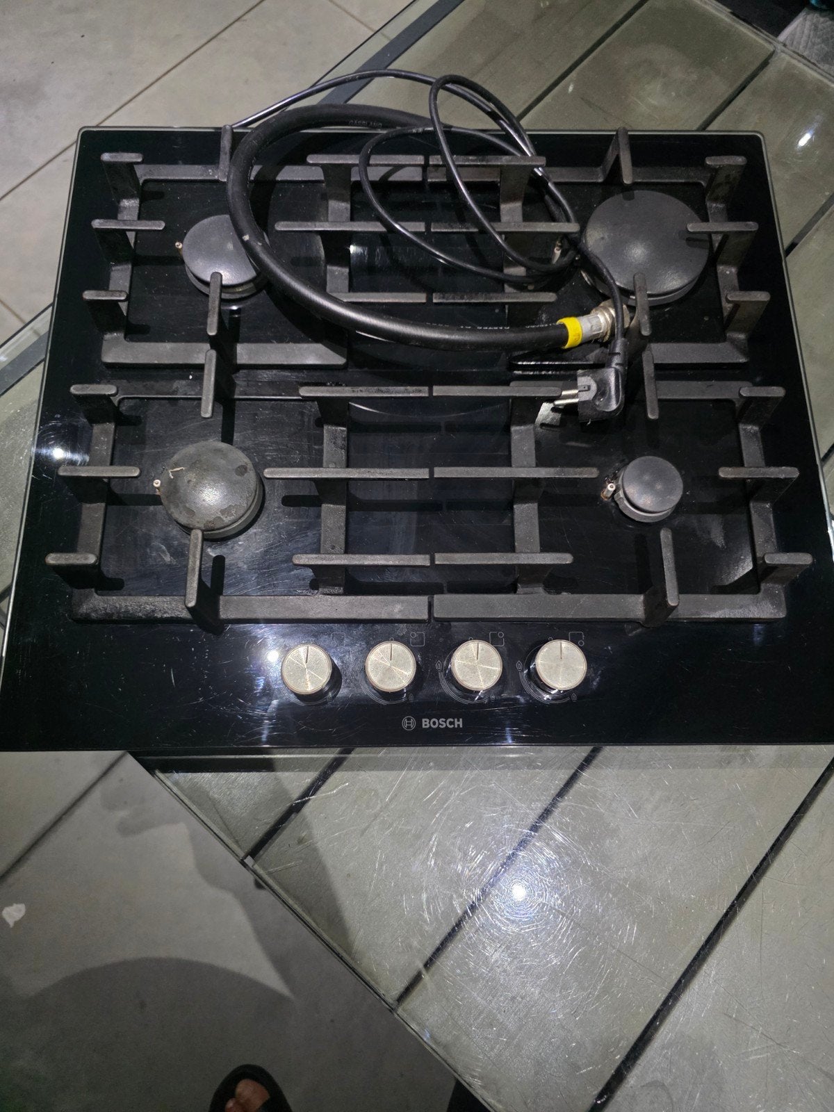 Bosch 4-pits gaskookplaat – Inbouw – Werkt perfect, Witgoed en Apparatuur, Kookplaten, Gebruikt, Ophalen of Verzenden, Inbouw