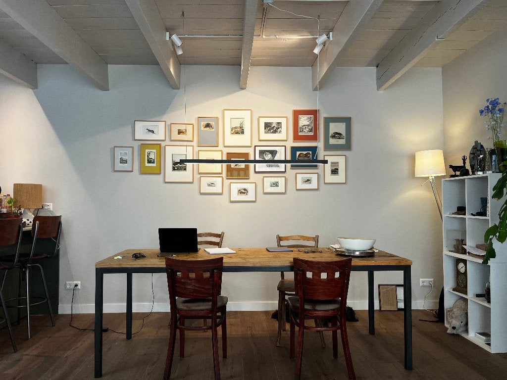 Eettafel, smal en stoer, Ophalen, Gebruikt, Stoer, robuust, 200 cm of meer