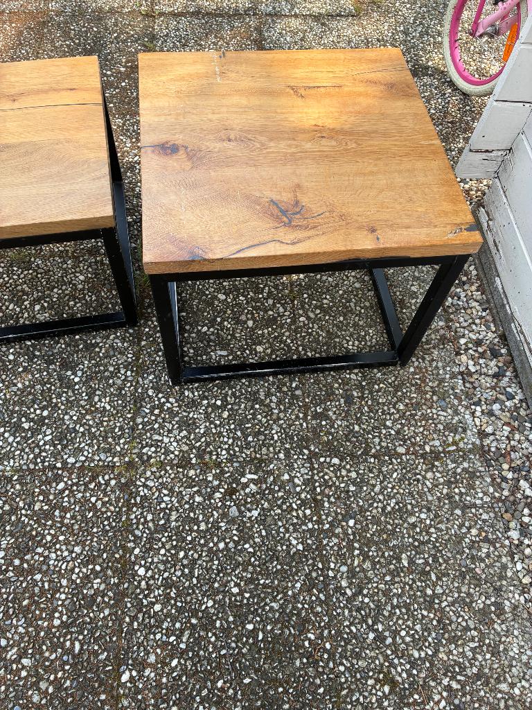 Salon tafel, Huis en Inrichting, Tafels | Salontafels, Ophalen, Gebruikt, 50 tot 100 cm, Vierkant