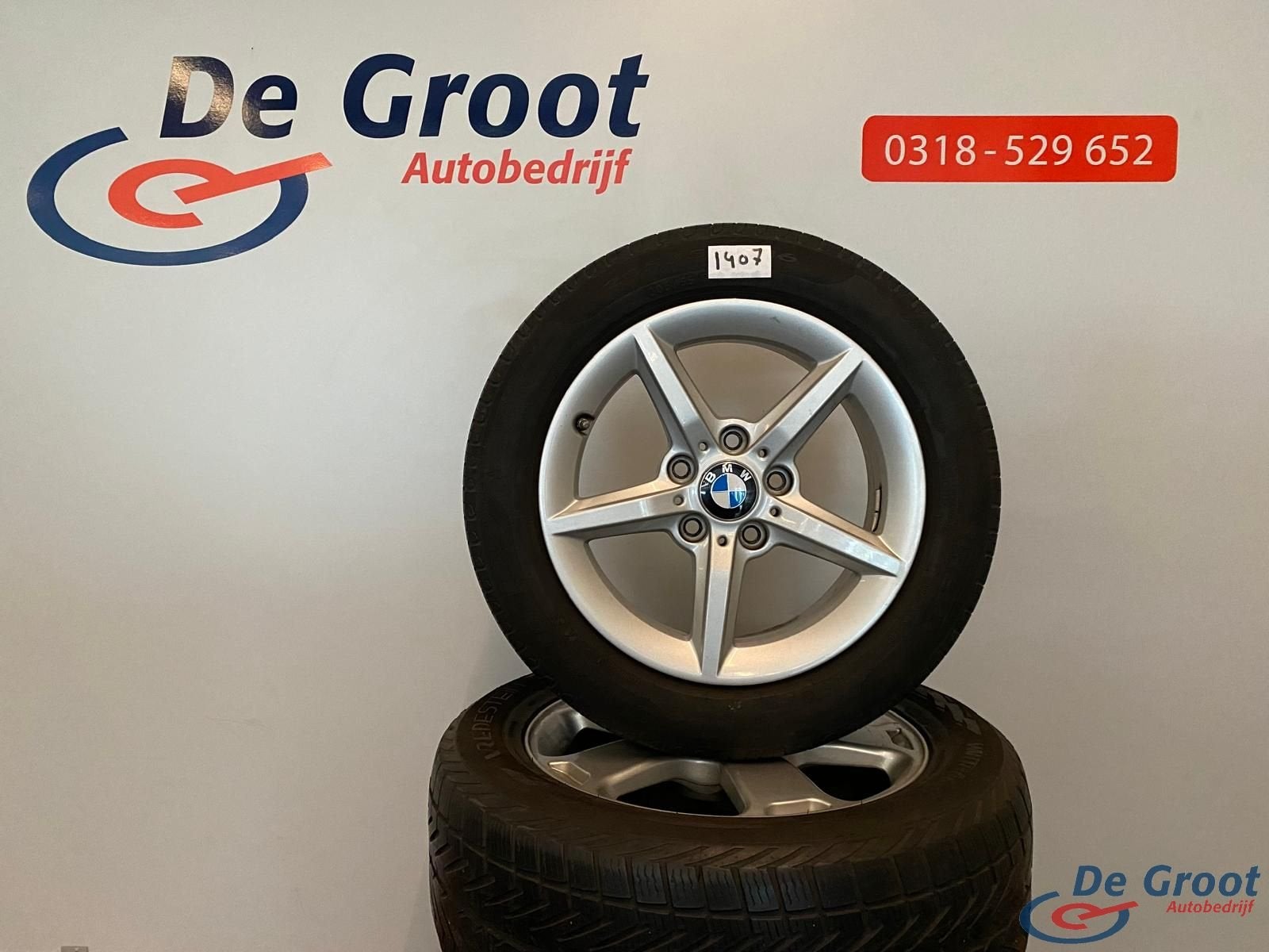 Zomerwielen / zomerbanden 205/55/16 BMW 1-SERIE, Ophalen, Gebruikt, -, Banden en Velgen