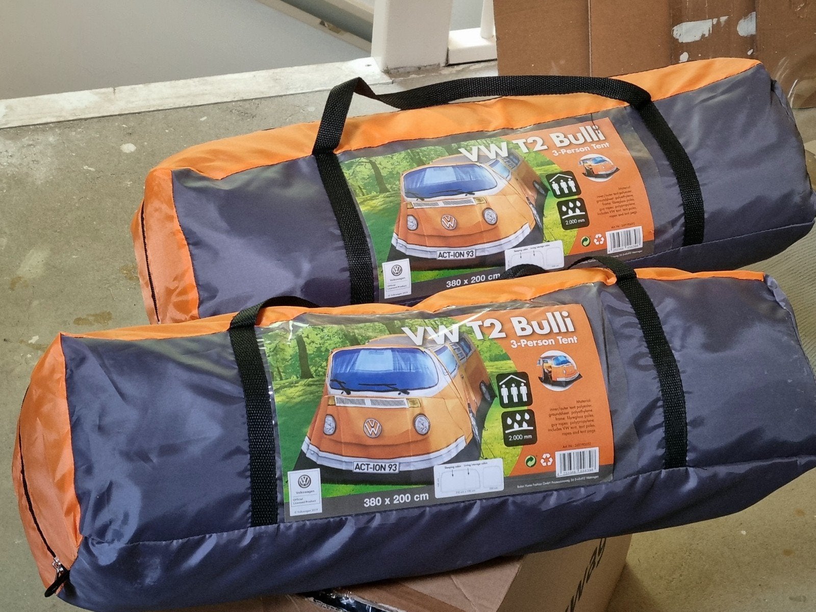 Nieuw! Originele VW T2 Bulli Tent – 3-Persoons Retro Kampeer, Ophalen of Verzenden, Nieuw, Tot en met 3