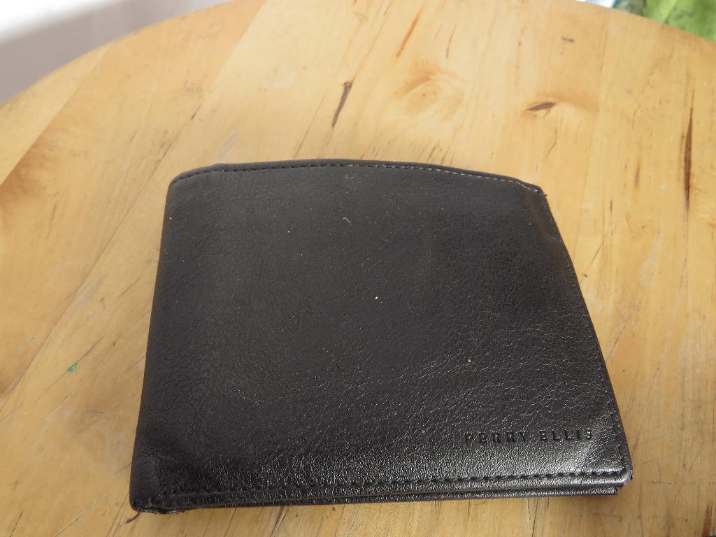 zwarte portefeuille  faux leather van Perry Ellis, Ophalen of Verzenden, Gebruikt, Zwart, Overige merken