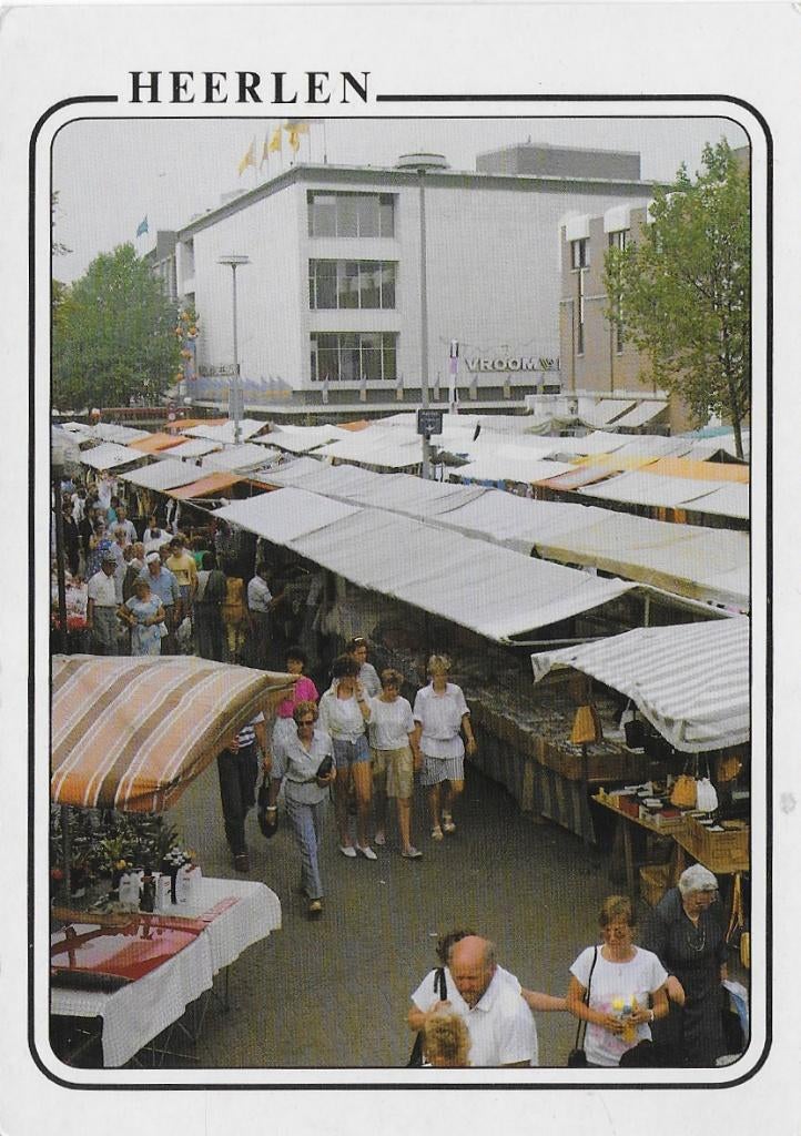 Heerlen Warenmarkt Ongelopen Ansichtkaart ( B5111, Ophalen of Verzenden, 1980 tot heden, Ongelopen, Limburg
