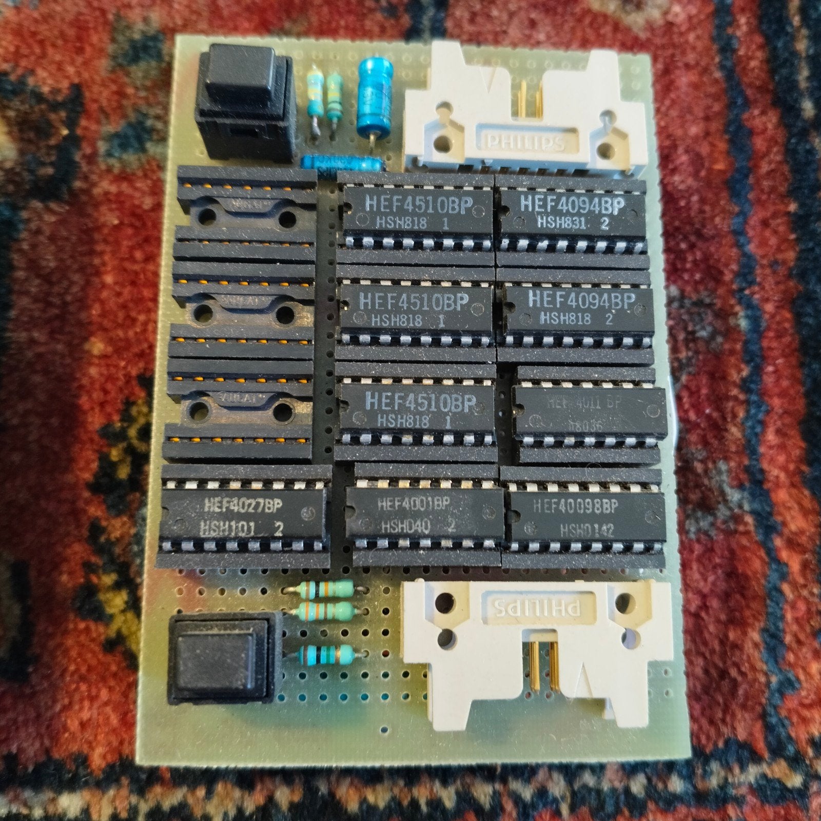 Retro Philips PHUNSY Experimenteerbord met CMOS IC's, Computers en Software, Vintage Computers, Ophalen of Verzenden, Philips