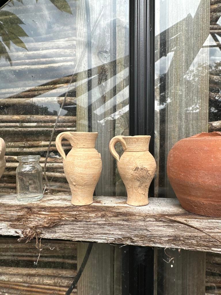 Miniatuur terracotta kruiken - 12 stuks iets meer, Rond, Ophalen of Verzenden, Zo goed als nieuw, Tuin