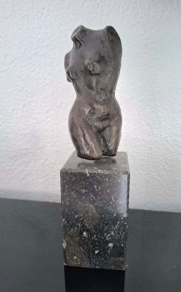Brons beeld Torso- naakt lichaam, Ophalen of Verzenden, Brons, Op sokkel, Beeld