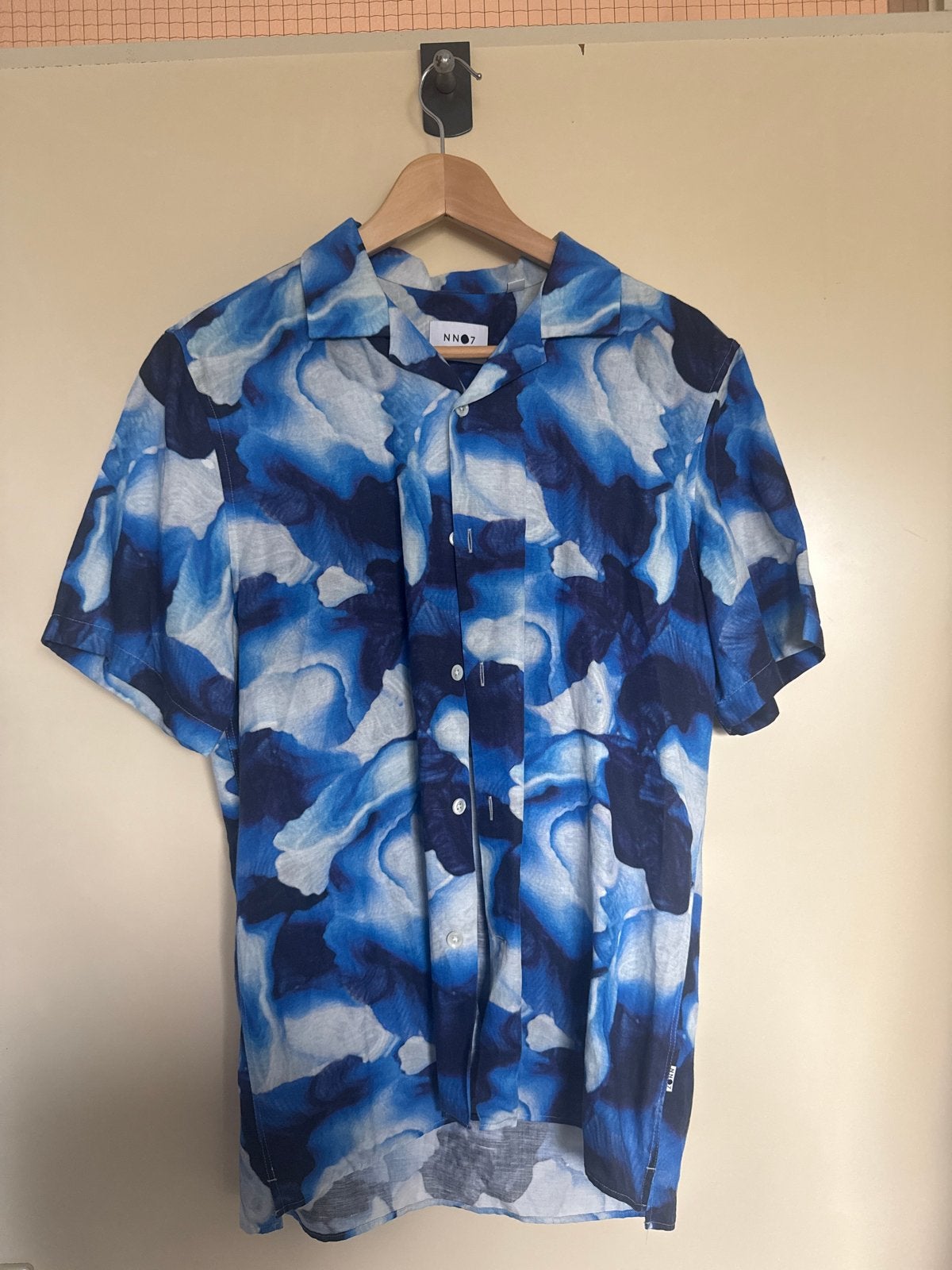 NN07 overhemd maat Regular, blauw, zo goed als nieuw, Ophalen of Verzenden, Zo goed als nieuw, Blauw