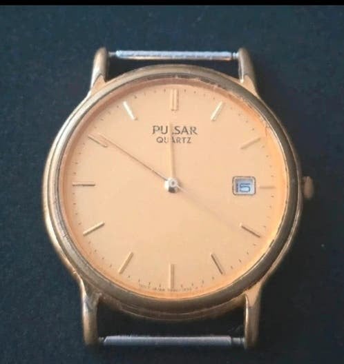 Mooi goudkleurig Pulsar Quartz horloge - Ideaal voor project, Verzenden, Gedragen, Pulsar