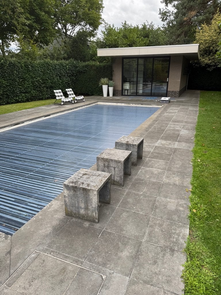 Set van 6 betonnen design krukjes / bijzettafels voor buiten, Ophalen, Gebruikt, Overige materialen