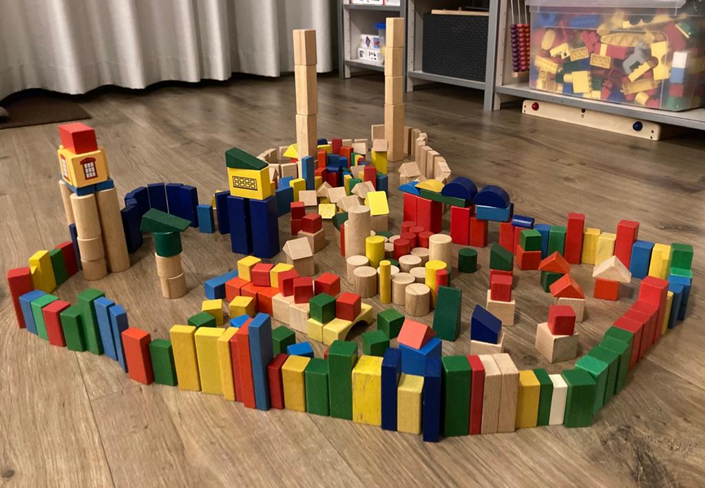 Verzameling houten blokken, Ophalen, Gebruikt