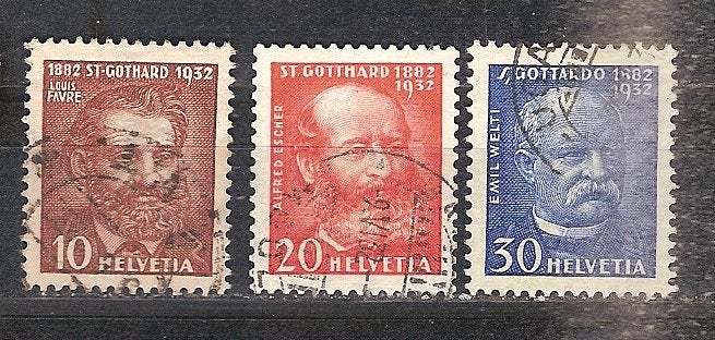 Zwitserland 259-261, Postzegels en Munten, Ophalen of Verzenden, Gestempeld