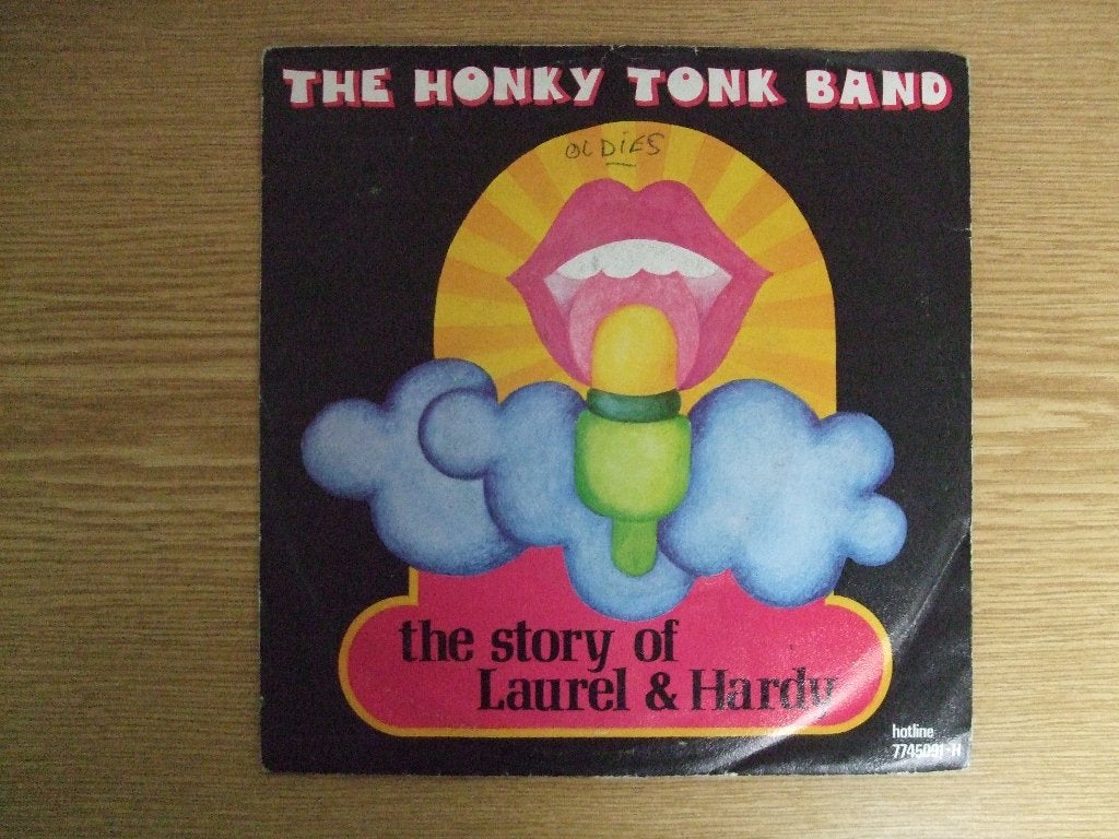 THE HONKY TONK BAND   THE STORY OF LAUREL & HARDY / COPY-CAT, Ophalen of Verzenden, Zo goed als nieuw, 7 inch, Pop