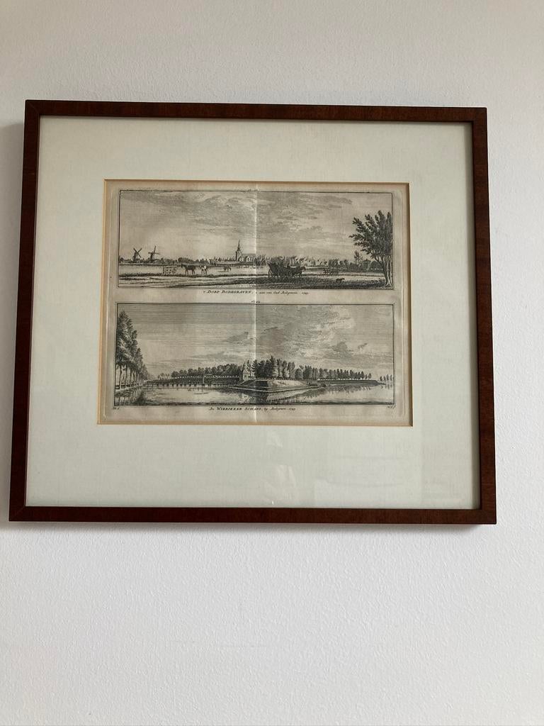 Antieke prent Bodegraven en Wierickerschans, Ophalen
