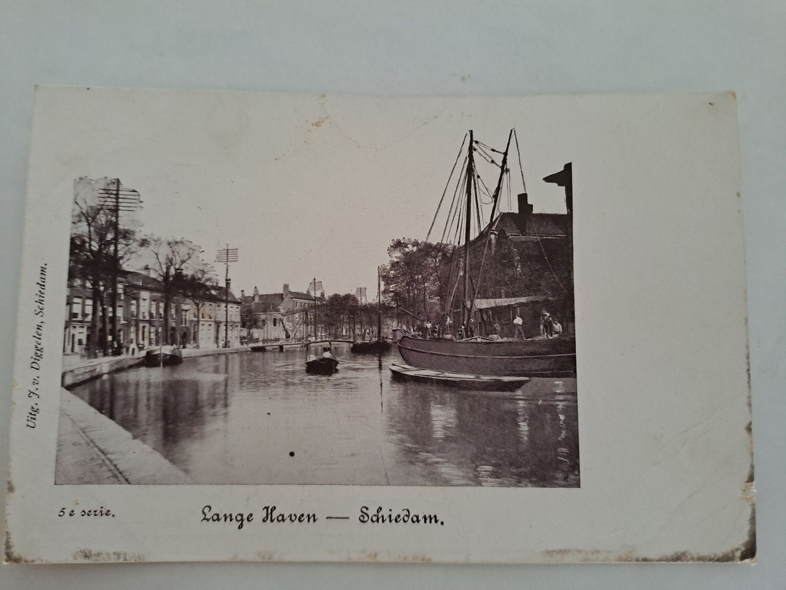 Schiedam,  lange haven, Ophalen of Verzenden, Voor 1920, Zuid-Holland