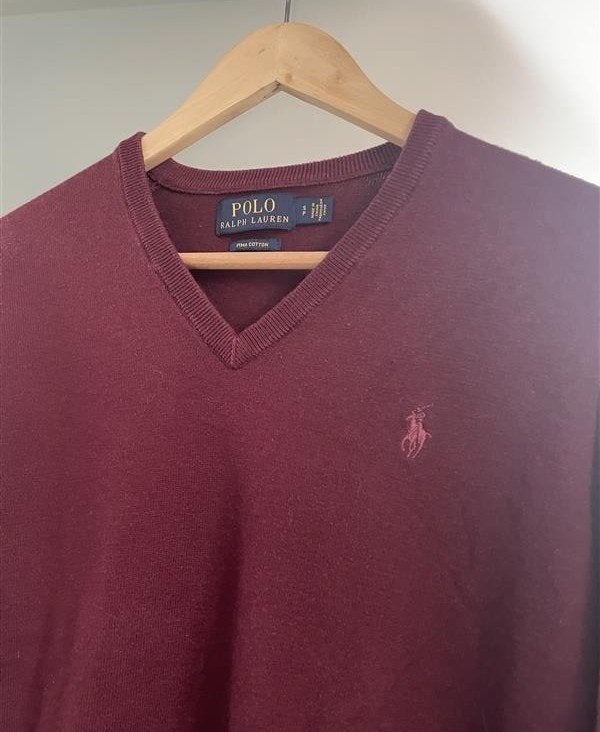 Ralph Lauren V-Hals Trui, Ralph Lauren, Ophalen of Verzenden, Zo goed als nieuw, Rood