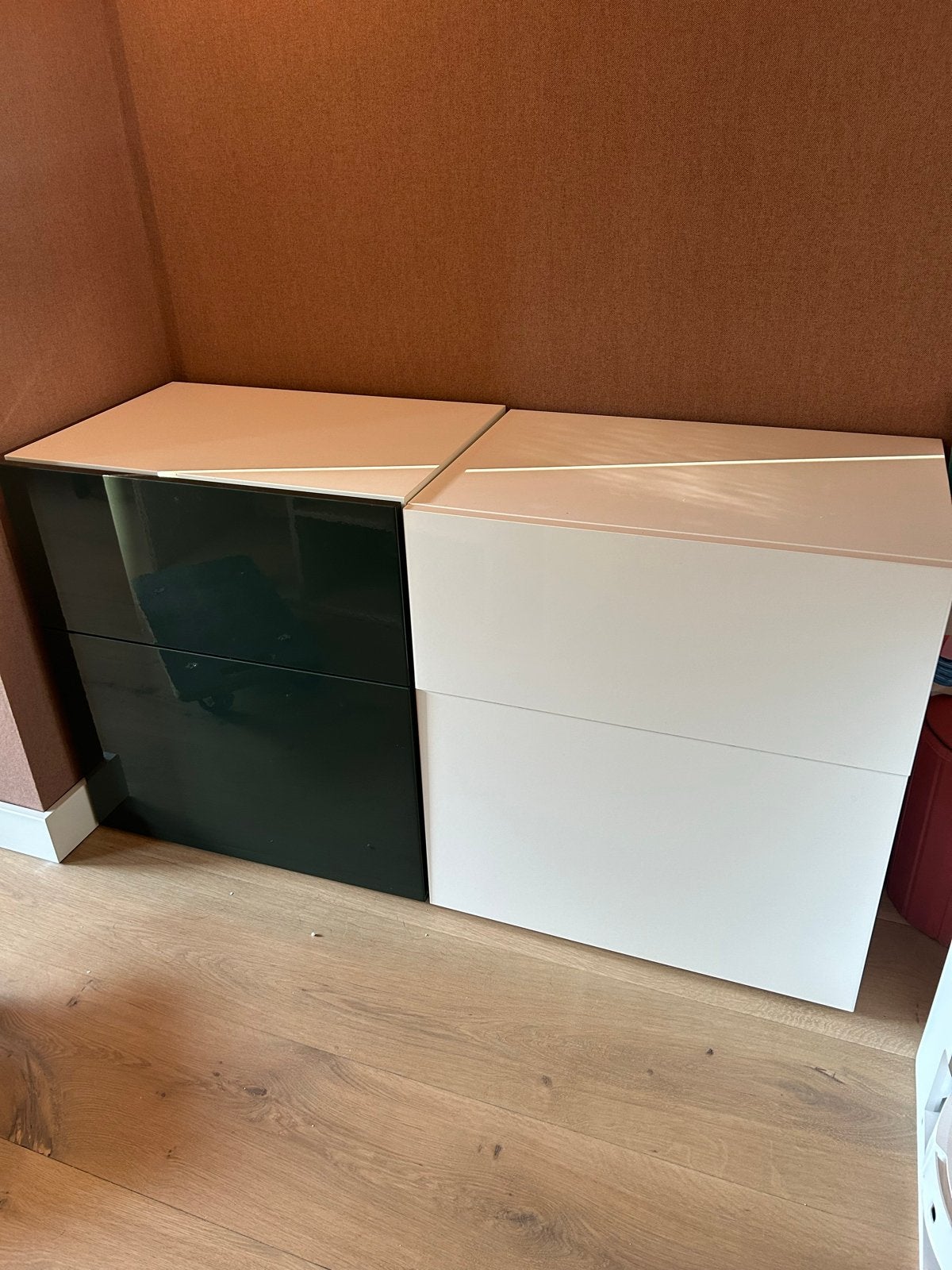 IKEA Besta laden - 2 sets (wit en groen), Ophalen, Overige materialen, Gebruikt, 50 tot 100 cm