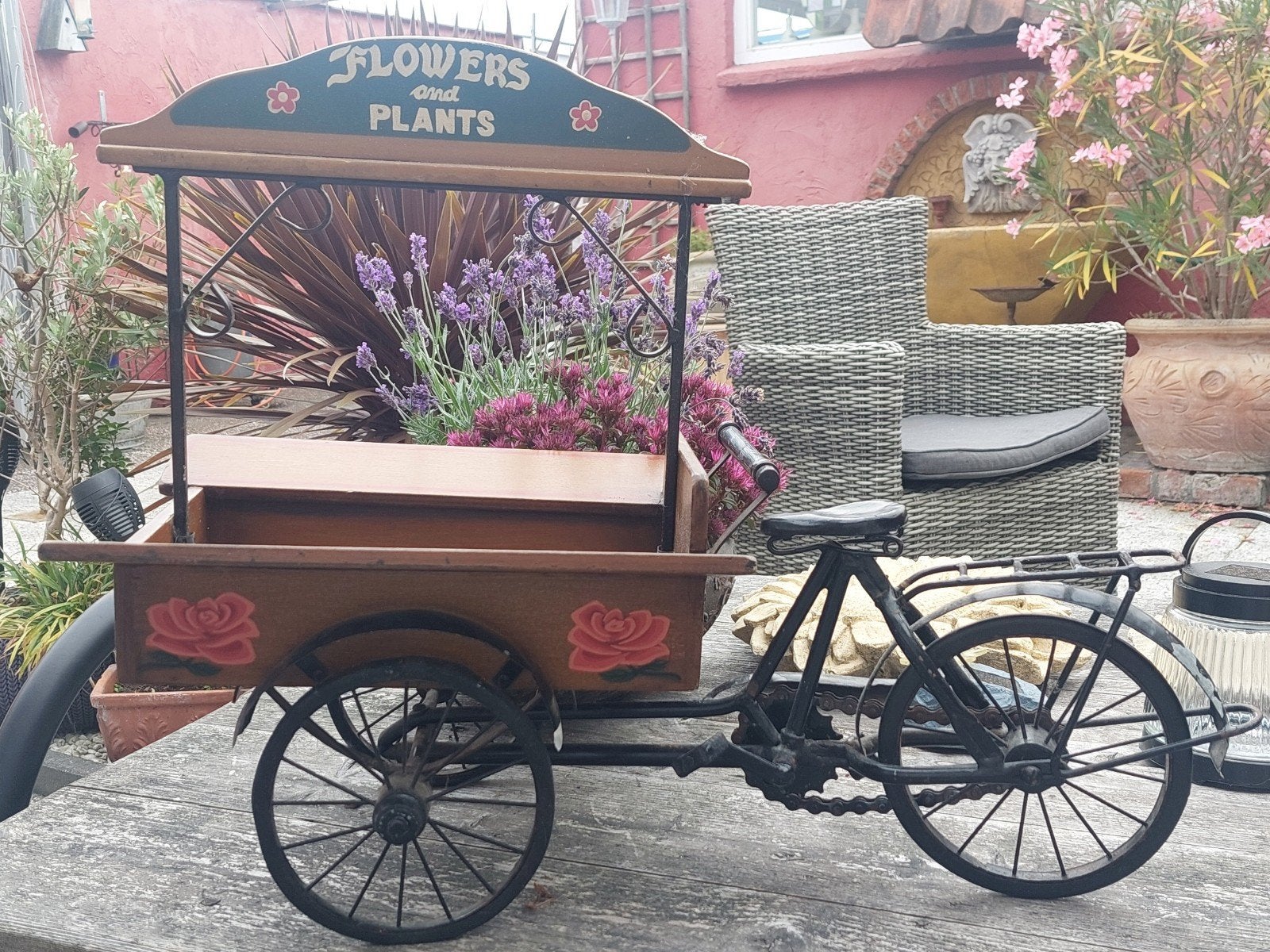 Decoratieve Fiets Bloemenkarretje - Vintage Stijl, Ophalen of Verzenden
