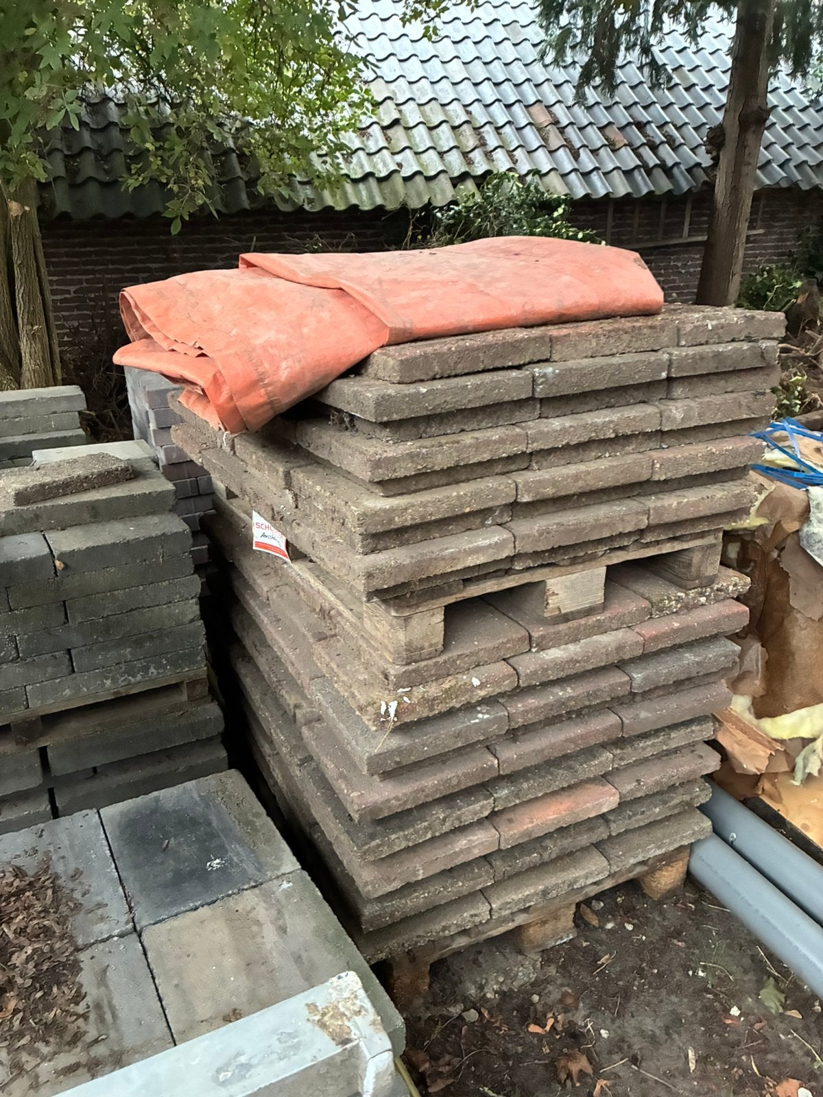 Gratis trottoirtegels/stoeptegels op te halen, Ophalen, Gebruikt, 10 m² of meer, Beton