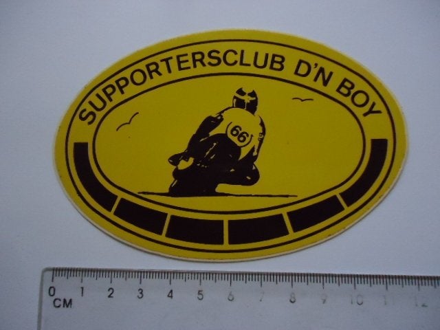 sticker oud D'n BOY motorrace vintage noord brabant limburg, Verzenden, Zo goed als nieuw, Bedrijf of Vereniging