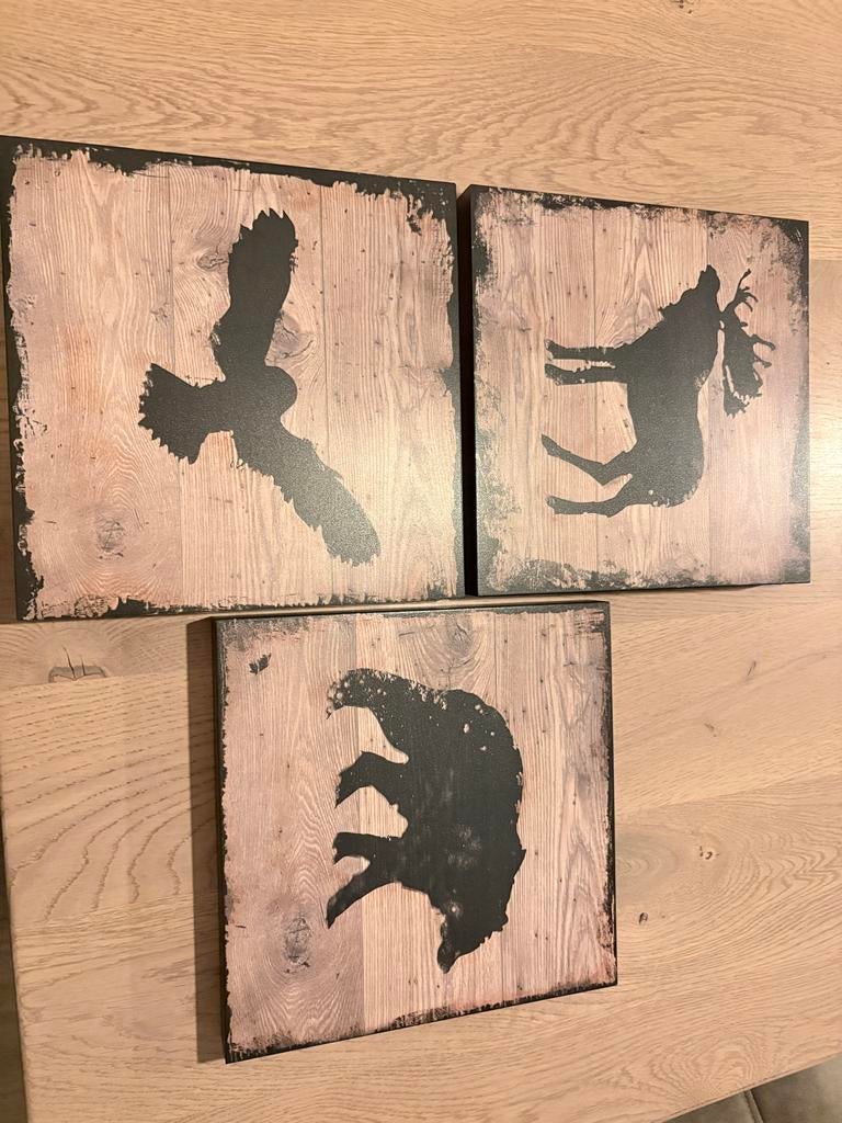 IKEA BJÖRNAMO wanddecoratie set van 3, Ophalen, Gebruikt, Oorspronkelijke maker, Print