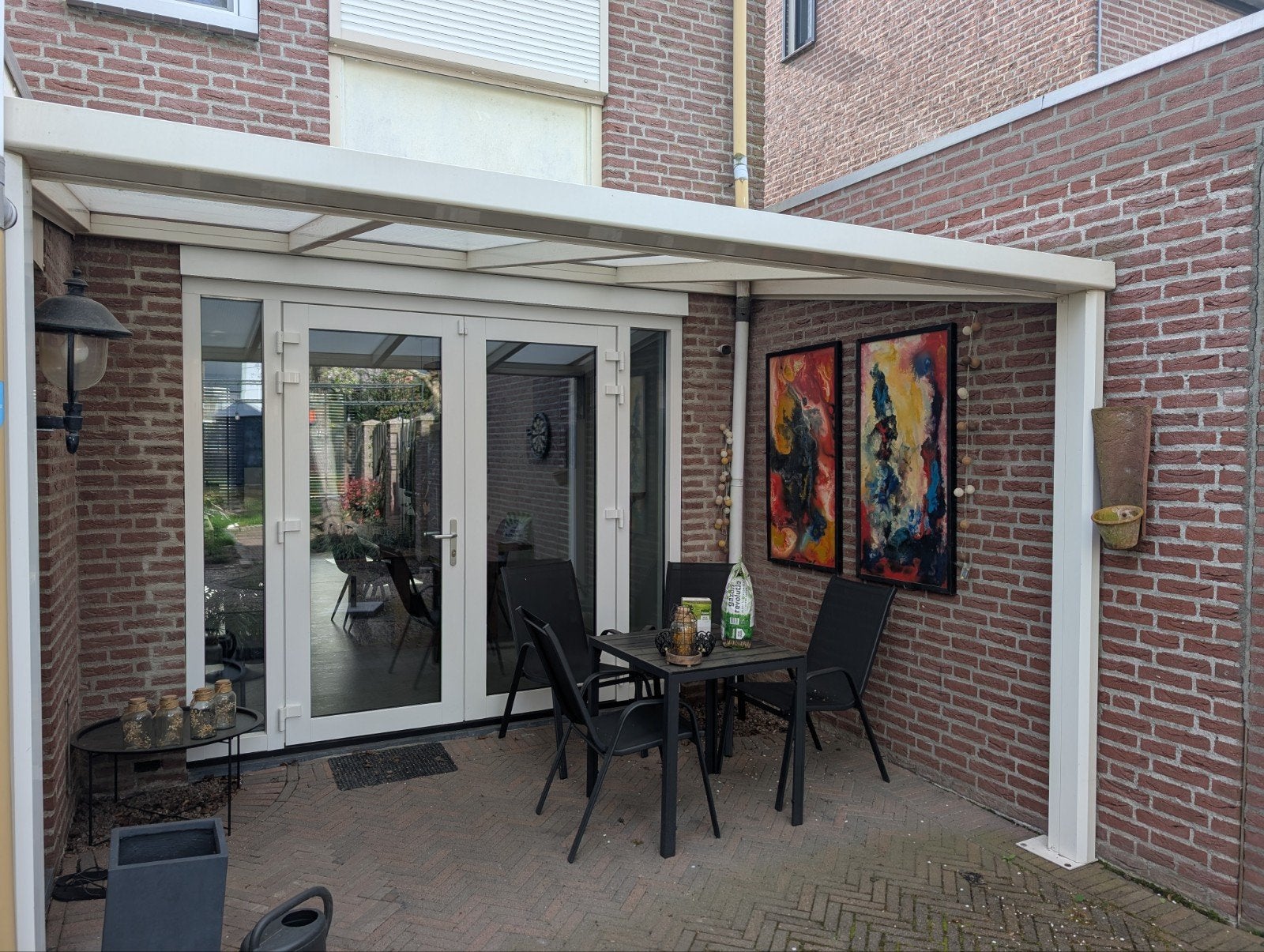 Terrasoverkapping / Veranda met polycarbonaat dak, Ophalen, Gebruikt, Veranda