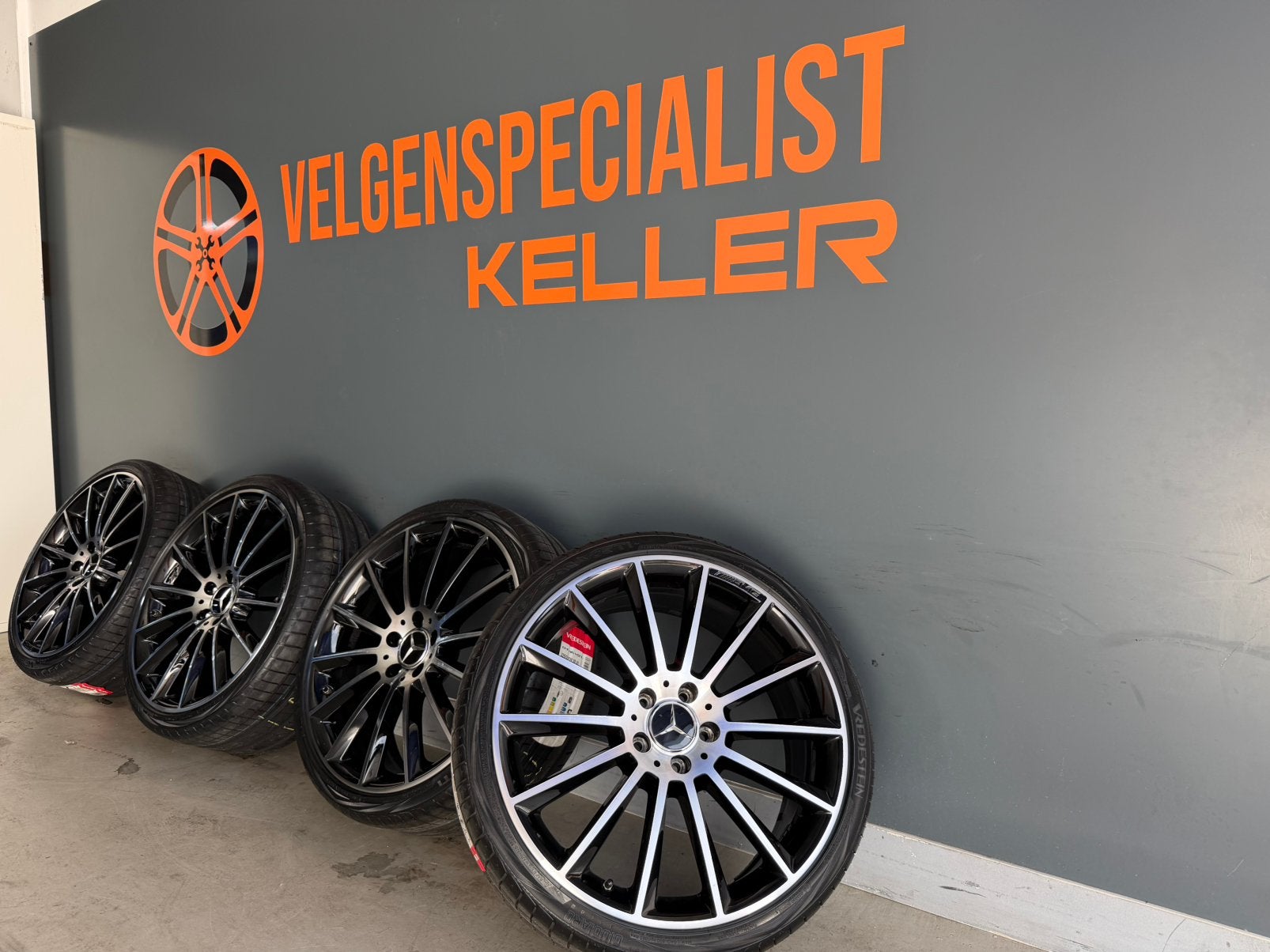 Mercedes C Klasse 20 inch Amg velgen 5x112 Orig. Breedset, Ophalen of Verzenden, 20 inch, Zomerbanden, Banden en Velgen