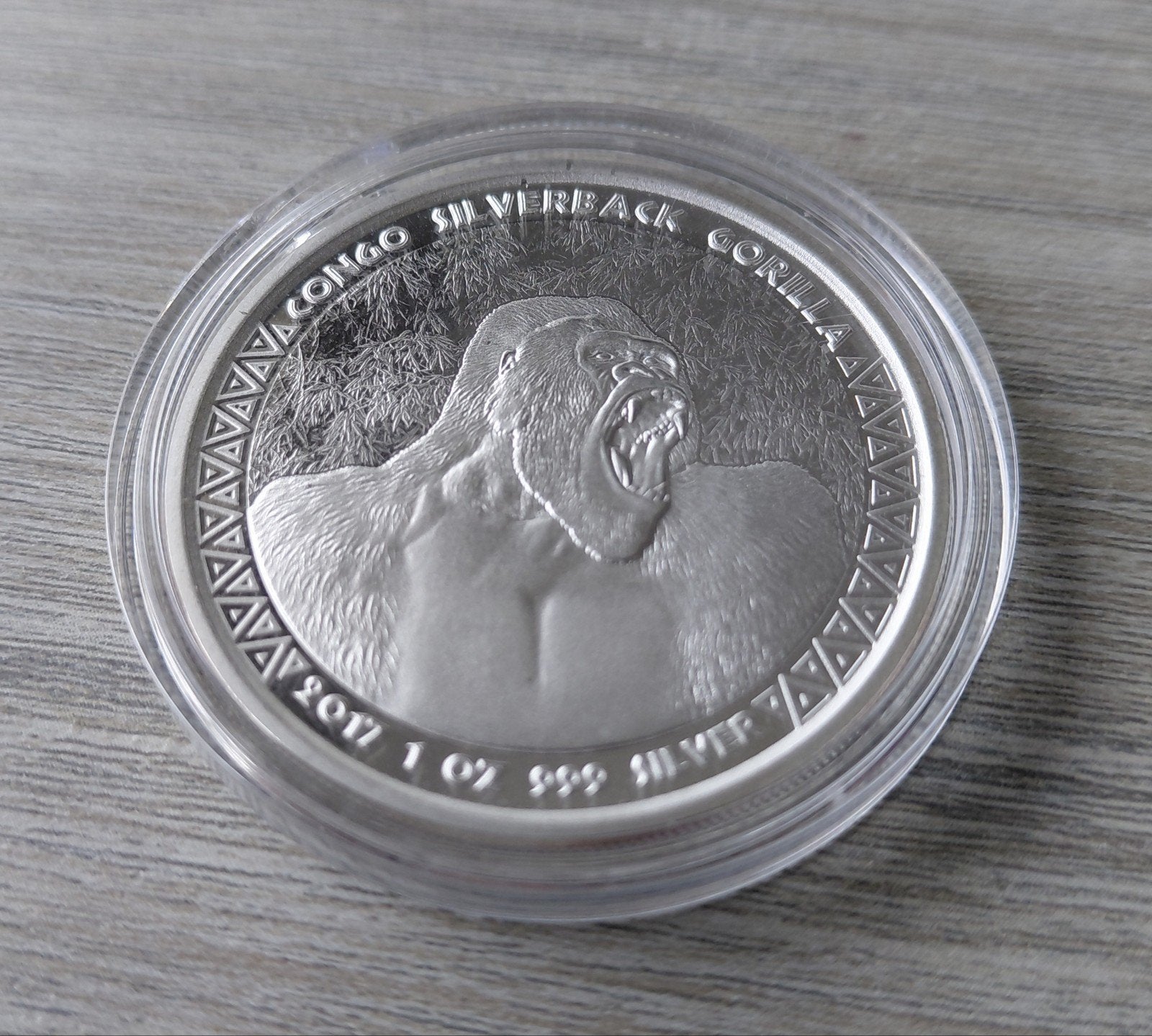 2017 Congo Silverback Gorilla 1 oz .999 Zilver, Ophalen of Verzenden, Zilver