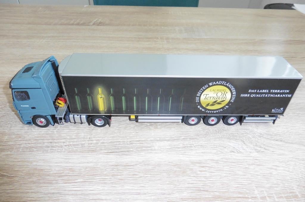 Tekno Mercedes Planzer / Terravin., Hobby en Vrije tijd, Modelauto's | 1:50, Ophalen of Verzenden, Nieuw, Bus of Vrachtwagen, Tekno