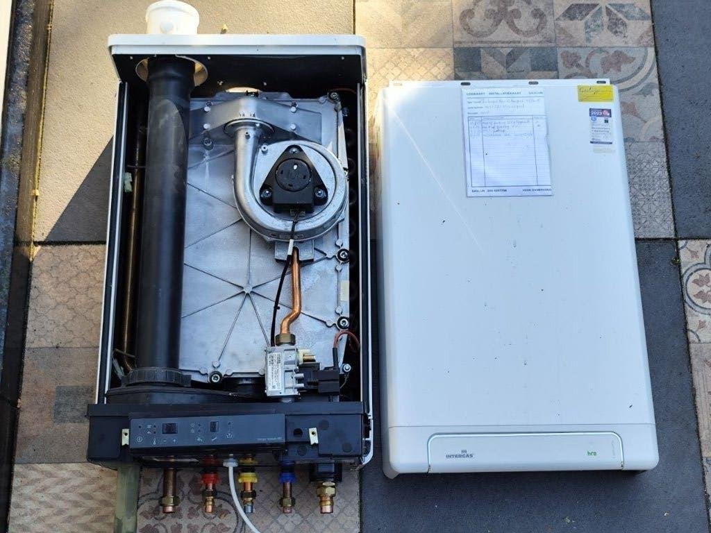 Intergas Kombi Kompakt HRE 36/30 ketel (2018), Ophalen, 30 tot 80 cm, Gebruikt, Hoog rendement (Hr)