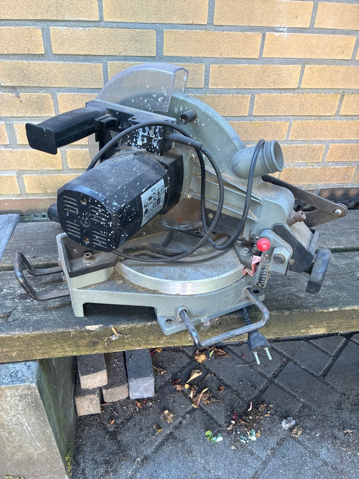 Afkortzaag 1400W EDE-HOLLAND 8E330, Gebruikt, 70 mm of meer, Ophalen of Verzenden, Afkortzaag