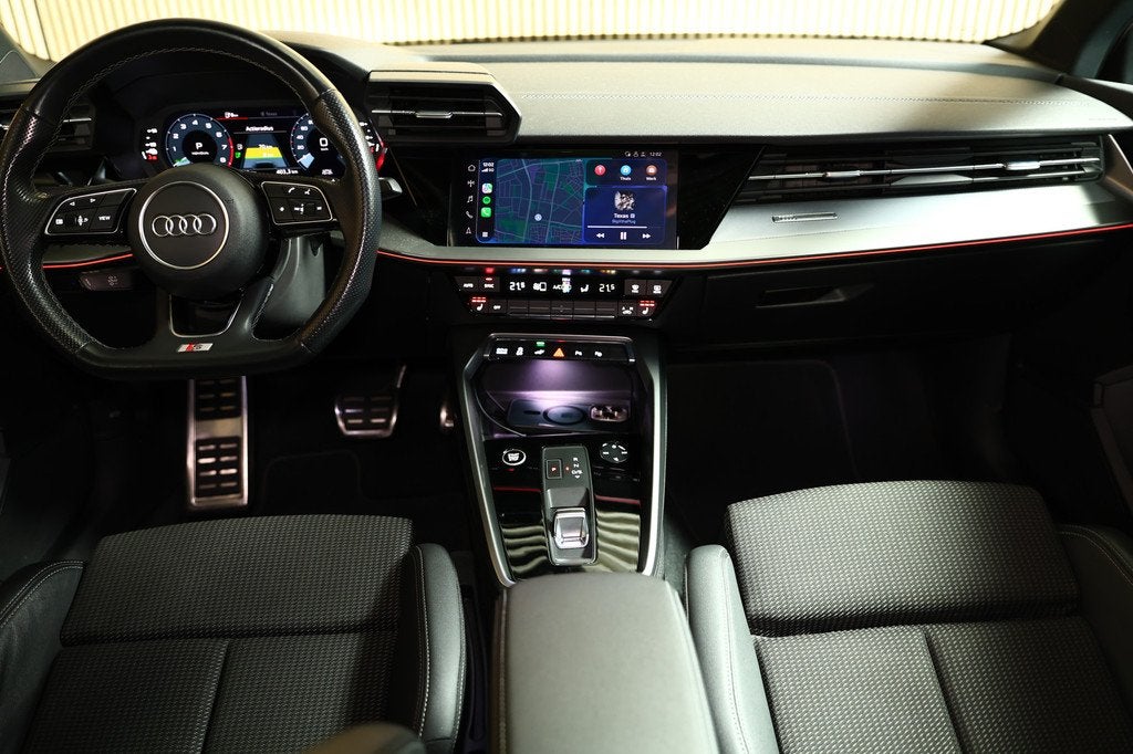 Audi A3 Sportback 40 TFSI e S-Line PANO VIRTUAL CARPLAY LEDE, 4 cilinders, Leder en Stof, Wit, Plug-in hybride