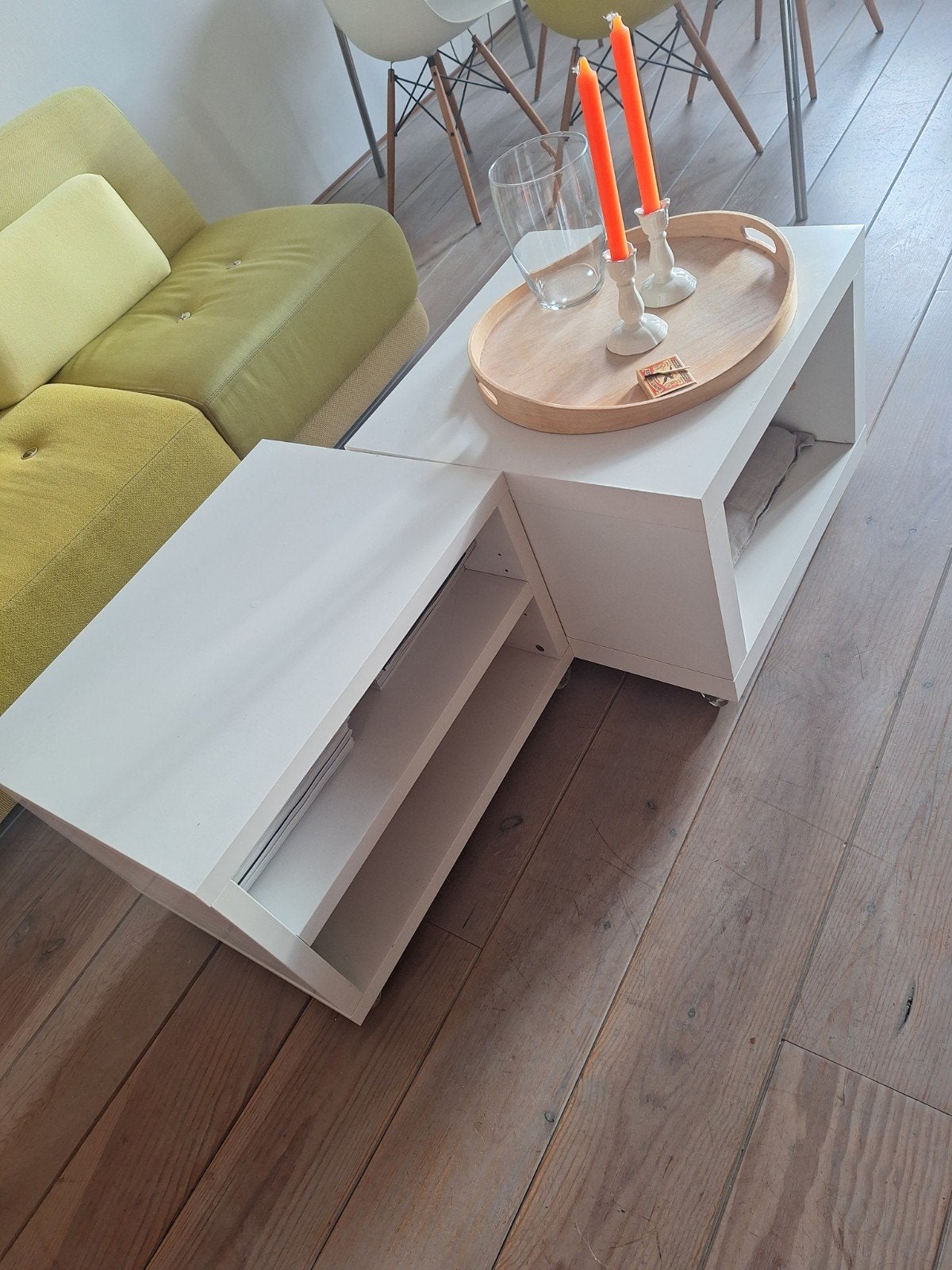 Ikea kast/tafeltje op wieltjes, Ophalen, Minder dan 45 cm, Gebruikt, 75 cm of meer