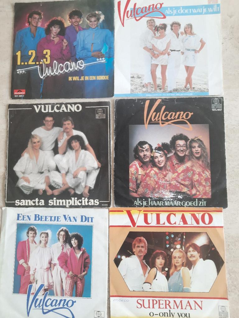 6x vinyl singels van Vulcano, Ophalen of Verzenden, Zo goed als nieuw, Overige formaten, Levenslied of Smartlap