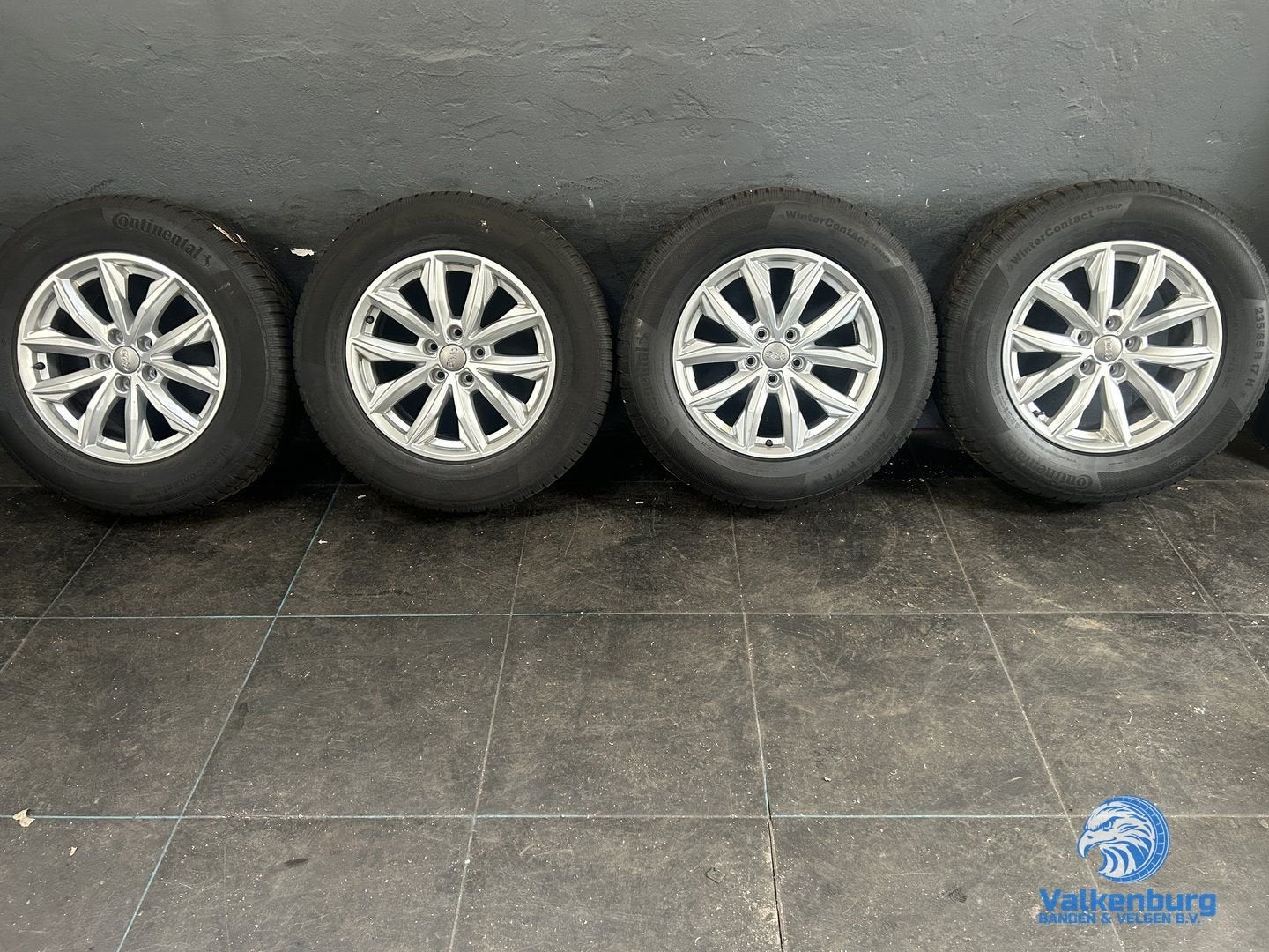 6-7mm! Originele Audi Q5 80A 17 inch velgen 5x112 winterband, Auto-onderdelen, Banden en Velgen, Gebruikt, -, -, Banden en Velgen