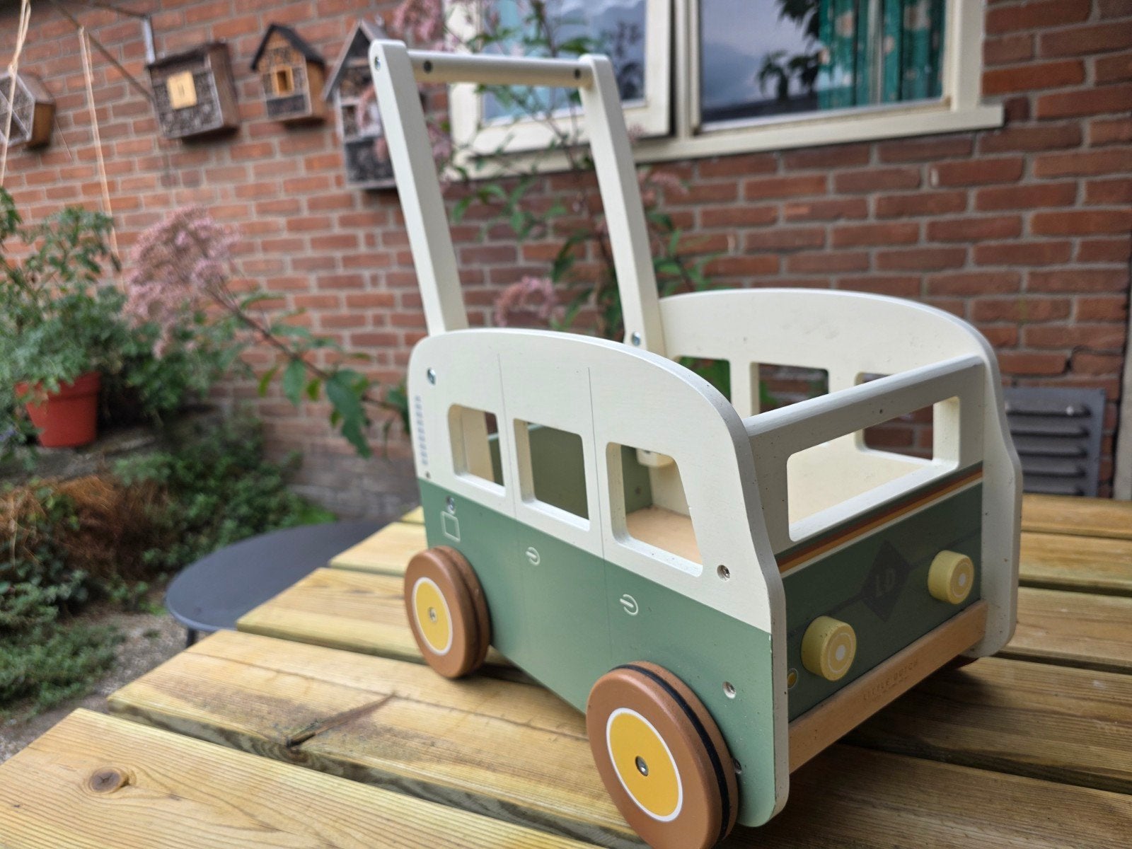 Little Dutch Houten Loopwagen / Duwwagen - Groen, Kinderen en Baby's, Speelgoed | Houten speelgoed, Ophalen of Verzenden
