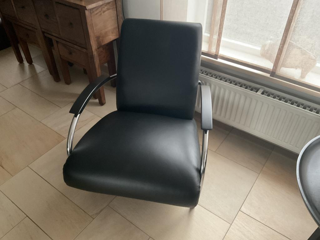 Gelderland 5470 fauteuil z.g.a.n., Huis en Inrichting, Fauteuils, Ophalen, Zo goed als nieuw, Leer, 50 tot 75 cm