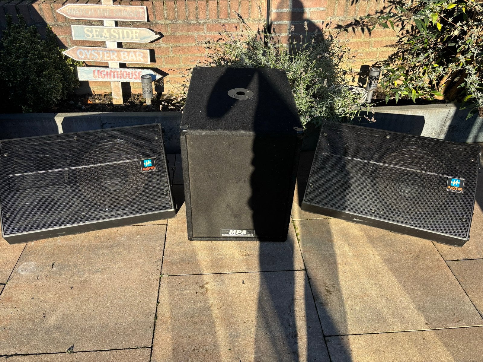 Actieve subwoofer en 2 passieve subwoofers (zonder kabels), Gebruikt, Subwoofer, Basreflex, Ophalen