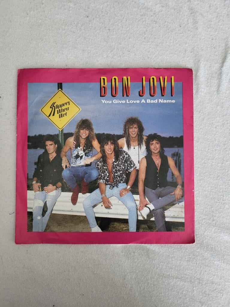 Bon Jovi single, Cd's en Dvd's, Vinyl Singles, Ophalen of Verzenden, Gebruikt, Rock en Metal, Single
