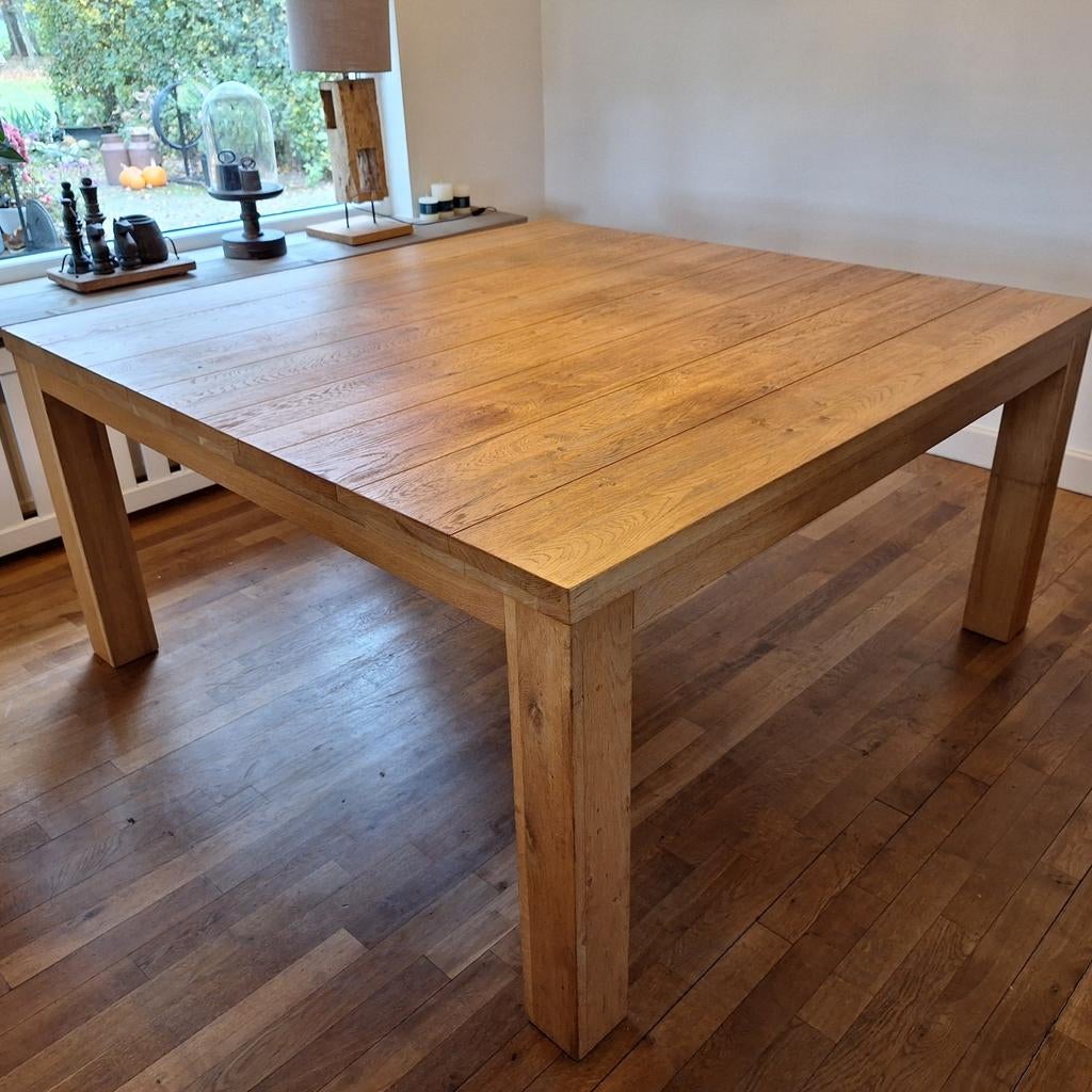 Massief eiken tafel, Ophalen of Verzenden