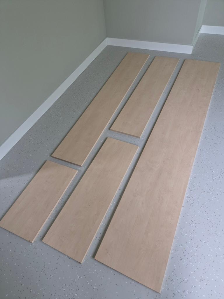 Meubelplaat, kastplanken, houtlook licht beuken, melamine, Ophalen, Minder dan 25 mm, Plank, Minder dan 200 cm