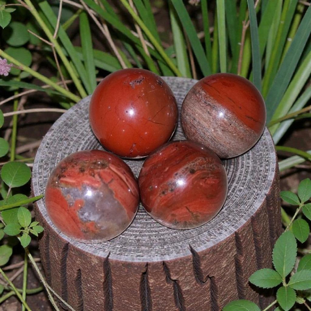Rode jaspis bolletjes, Ophalen of Verzenden, Mineraal