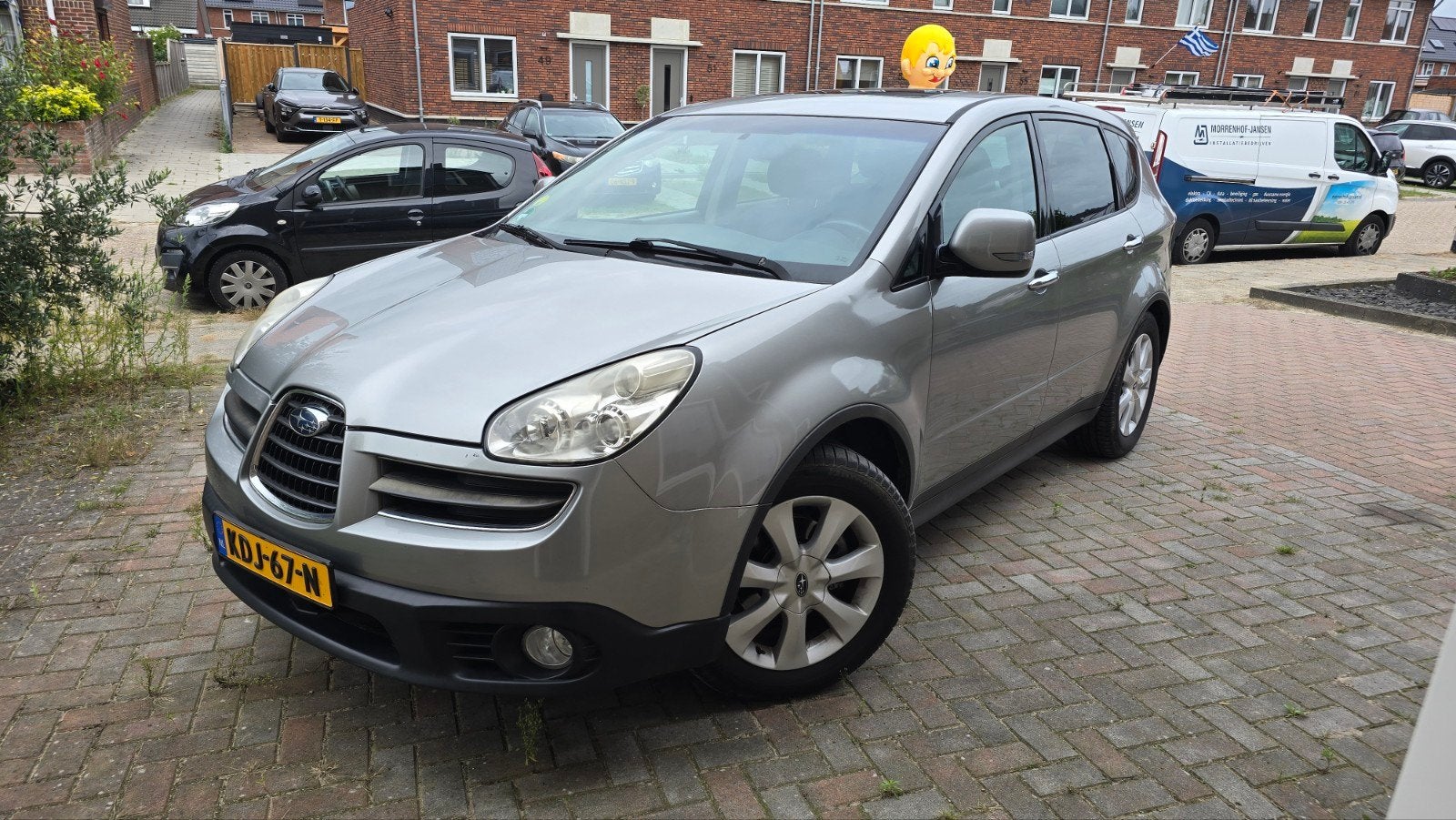 Subaru B9 Tribeca 3.0 H6 2006, Auto's, Automaat, Zwart, 2000 kg, Stationwagon
