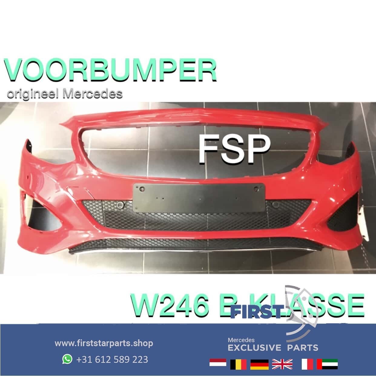 W242 W246 B Klasse 2012-2018 VOORBUMPER origineel Mercedes R, Gebruikt, -, Voor, Ophalen of Verzenden
