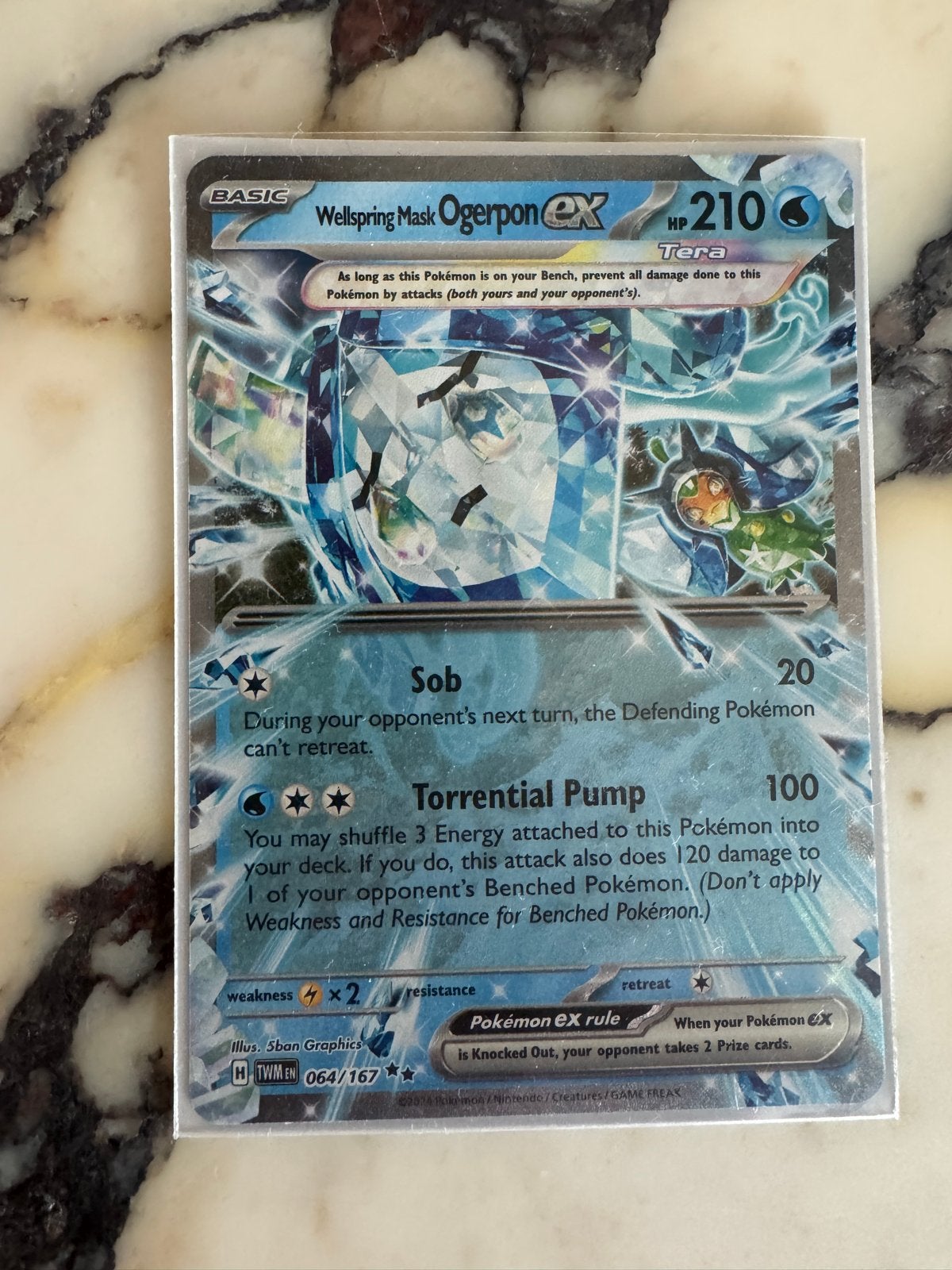 Wellspring Mask Ogerpon ex Pokémon Kaart 064/167, Verzenden, Zo goed als nieuw, Losse kaart