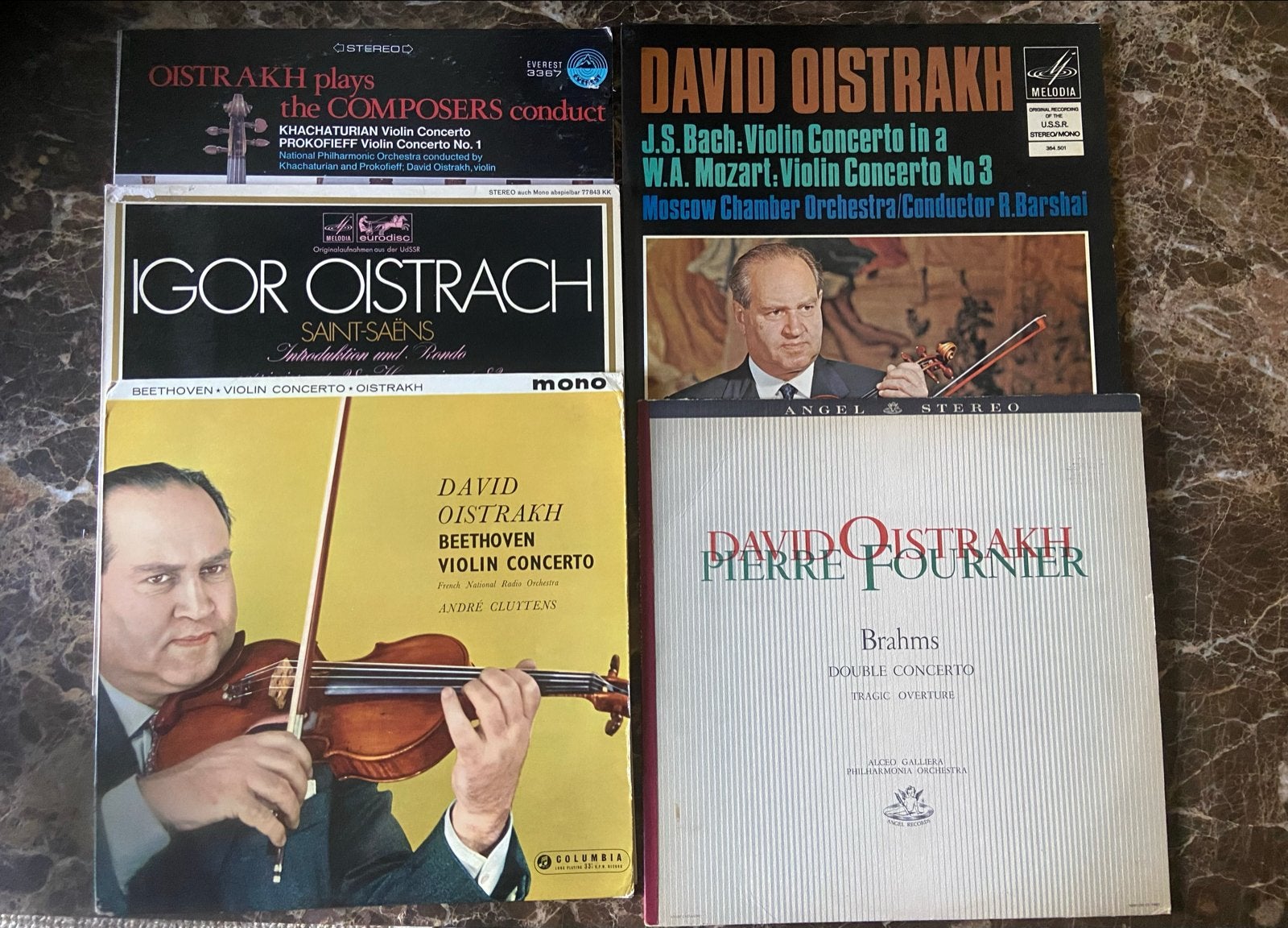 Klassieke vioolconcerten - David en Igor Oistrakh LP's, LP, Gebruikt, Soloconcert, Ophalen of Verzenden