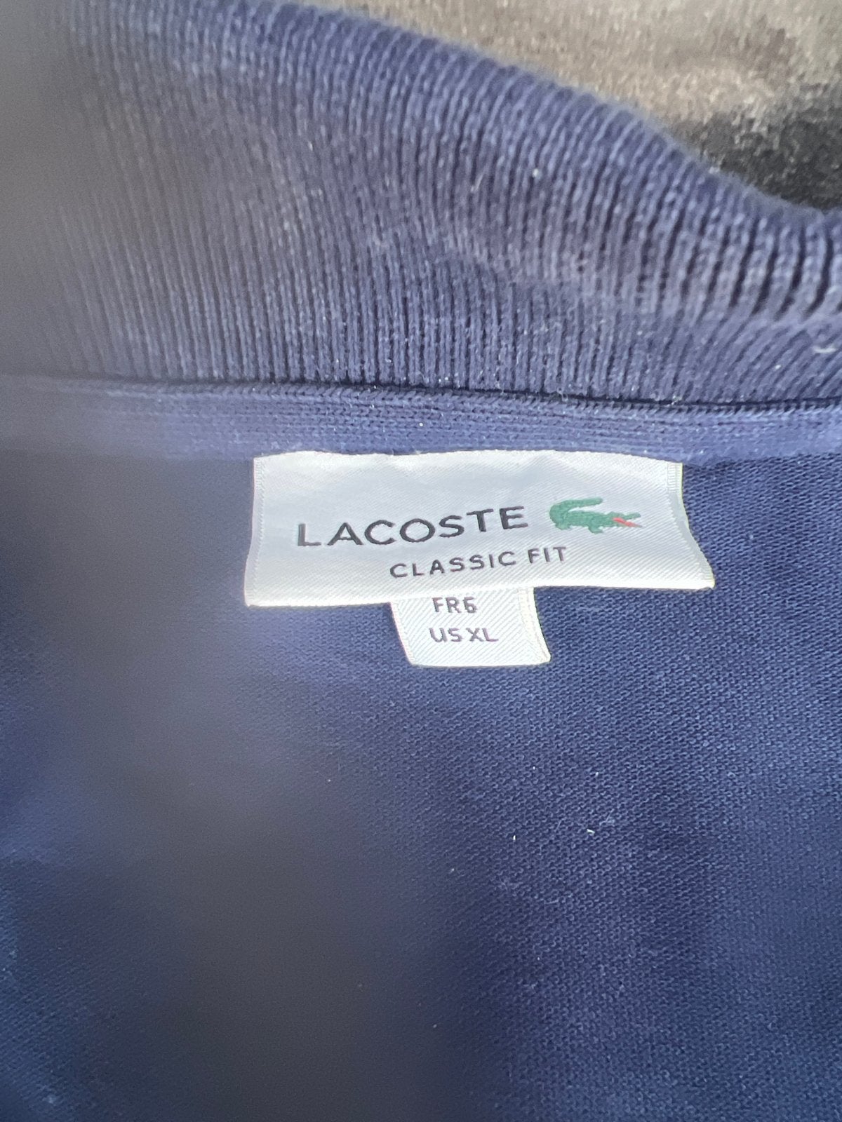 Lacoste Polo T-shirt - Donkerblauw - Maat XL, Ophalen of Verzenden, Gedragen, Maat 56/58 (XL), Blauw