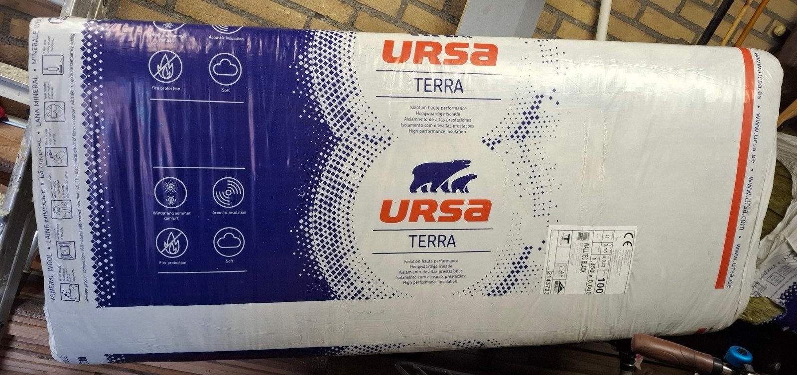 URSA TERRA Glaswol Isolatie - Nieuw, Ophalen