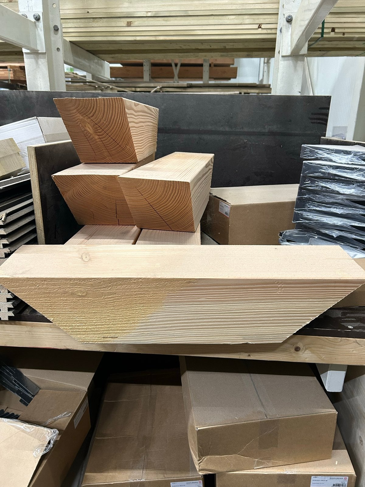 6 Douglas schoren 150x150x700 mm, Ophalen, Nieuw, 50 mm of meer, Balk