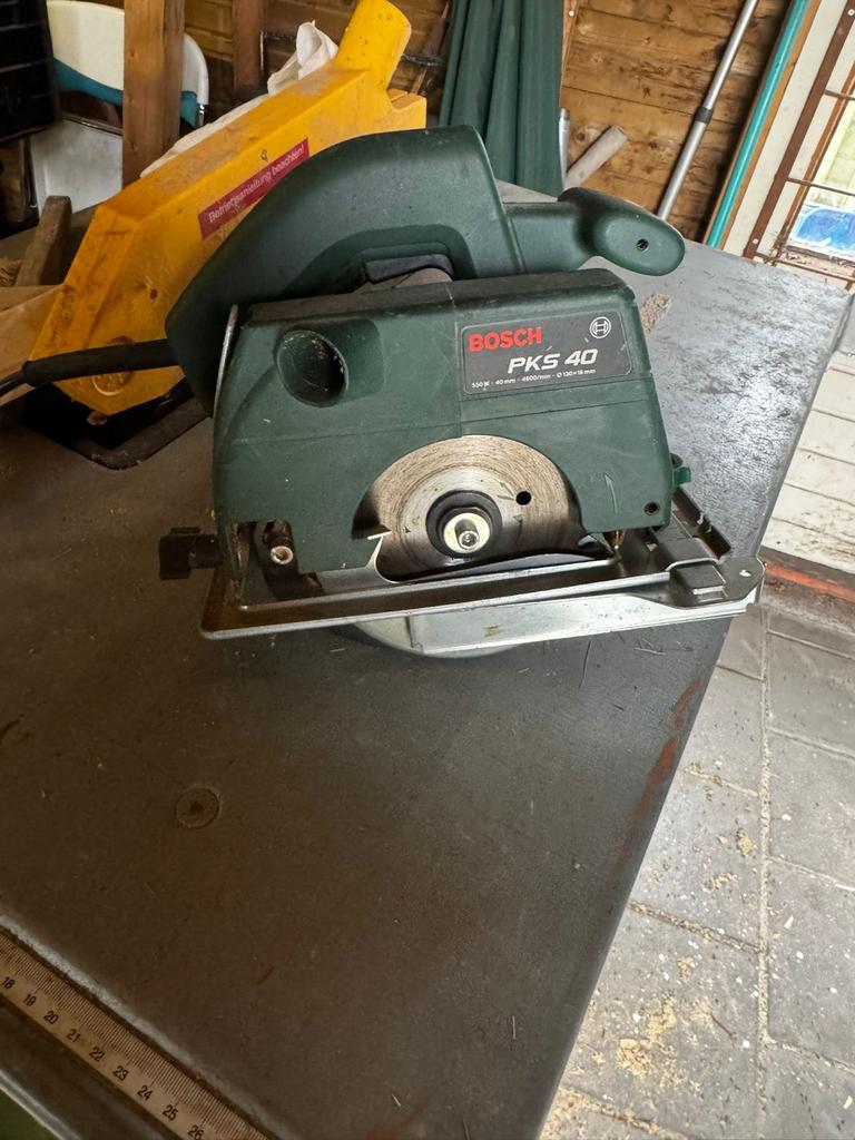 Bosch PKS 40 Cirkelzaag - 550W, 40mm zaagdiepte, Ophalen, Gebruikt, Cirkelzaag, 30 tot 70 mm