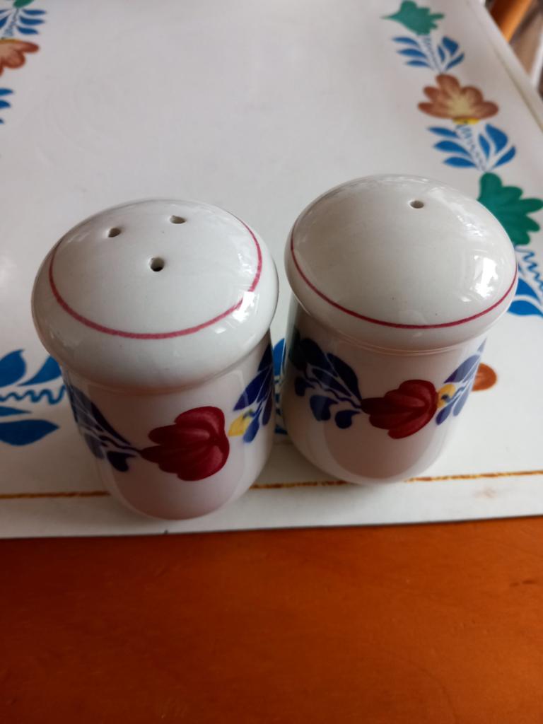 Boerenbont peper- en zoutvaatje, Huis en Inrichting, Keuken | Servies, Ophalen